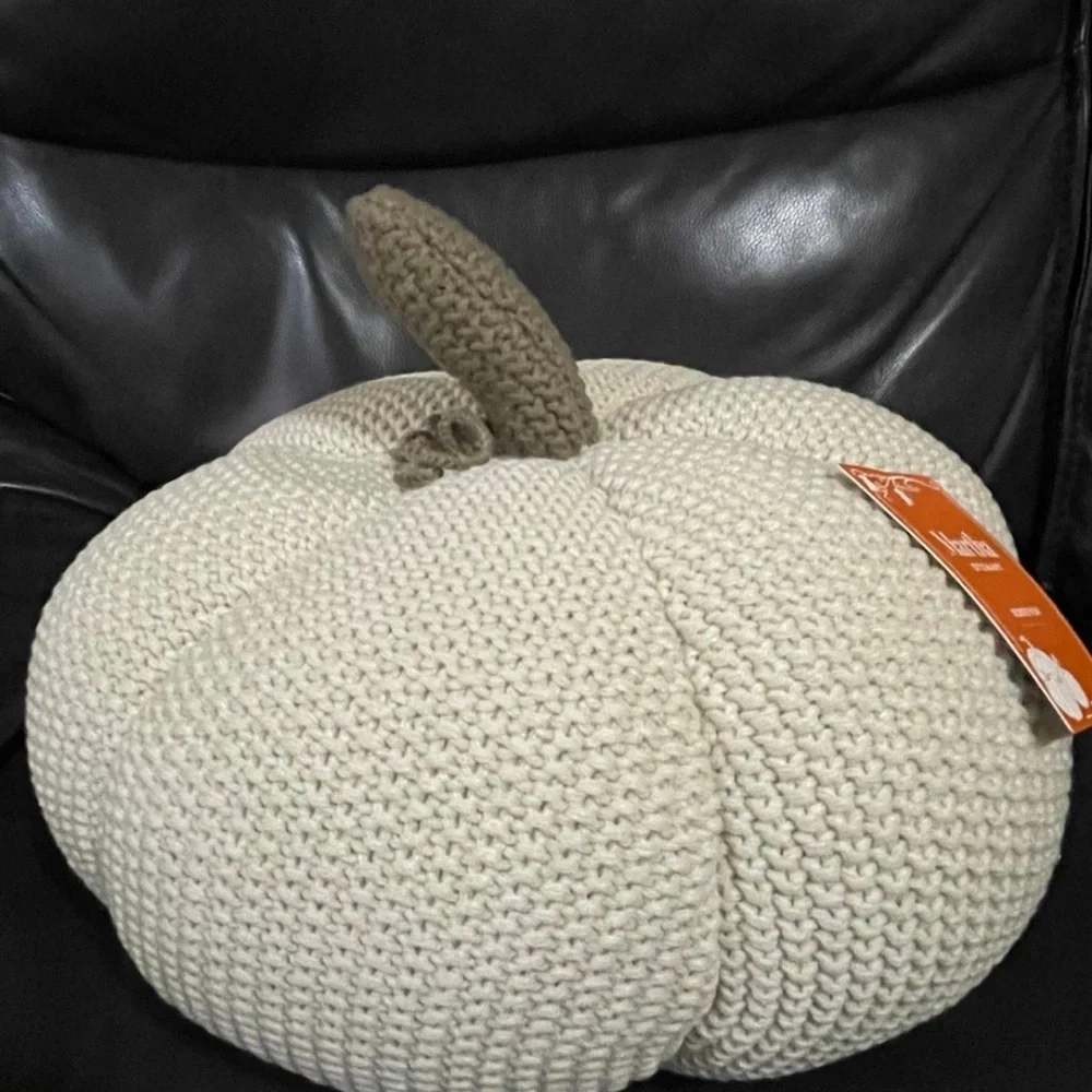 Martha Stewart Crochet Shaped Pumpkin Pillow